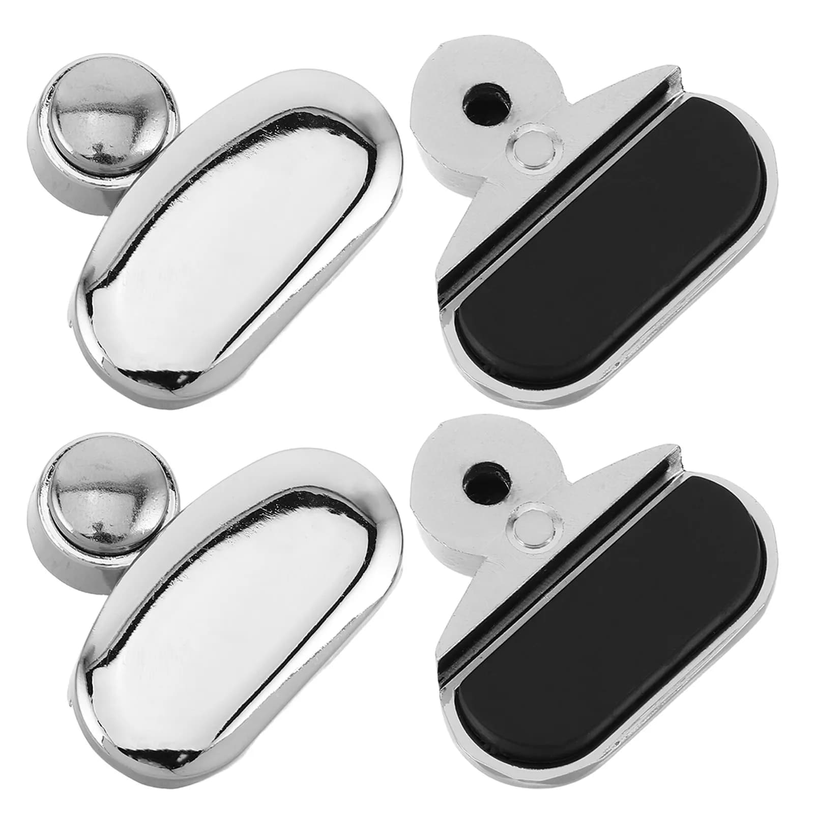 Mirror Clips 4 Pack Heavy Duty Zinc Alloy Glass Clamps Bathroom Mounting Brackets Holder Kit
