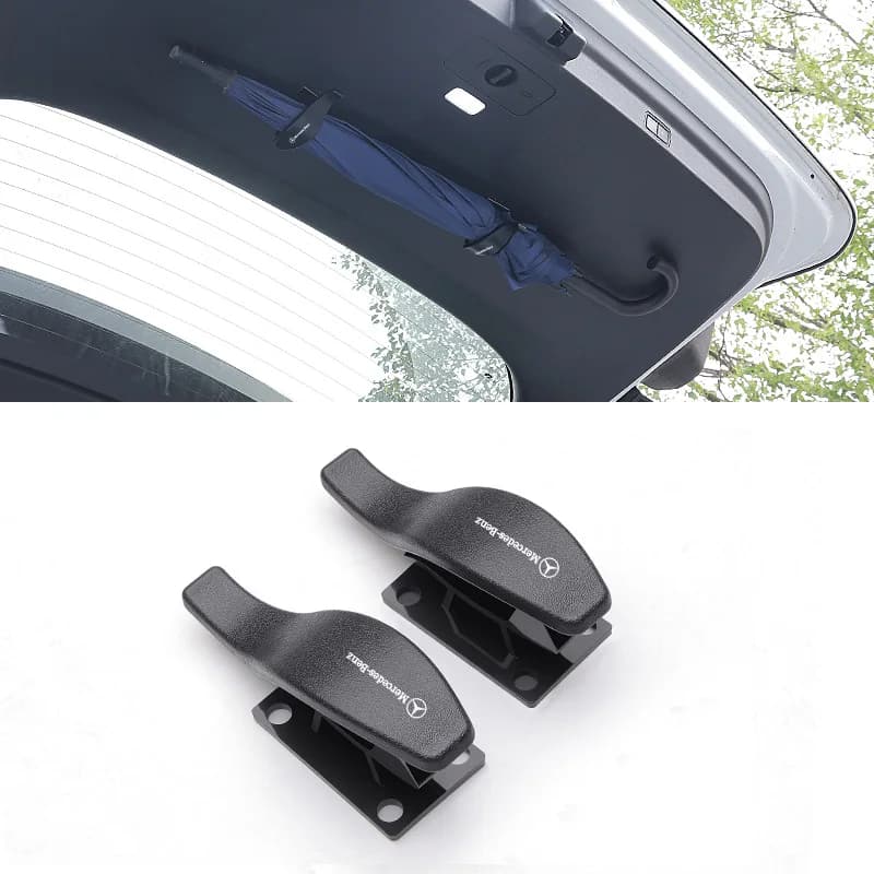 For Mercedes Benz Smart W108 W124 W126 W213 W168 W169 W176 2PCS Car Umbrella Holder Clip Self-Adhesive Trunk Storage Organizer