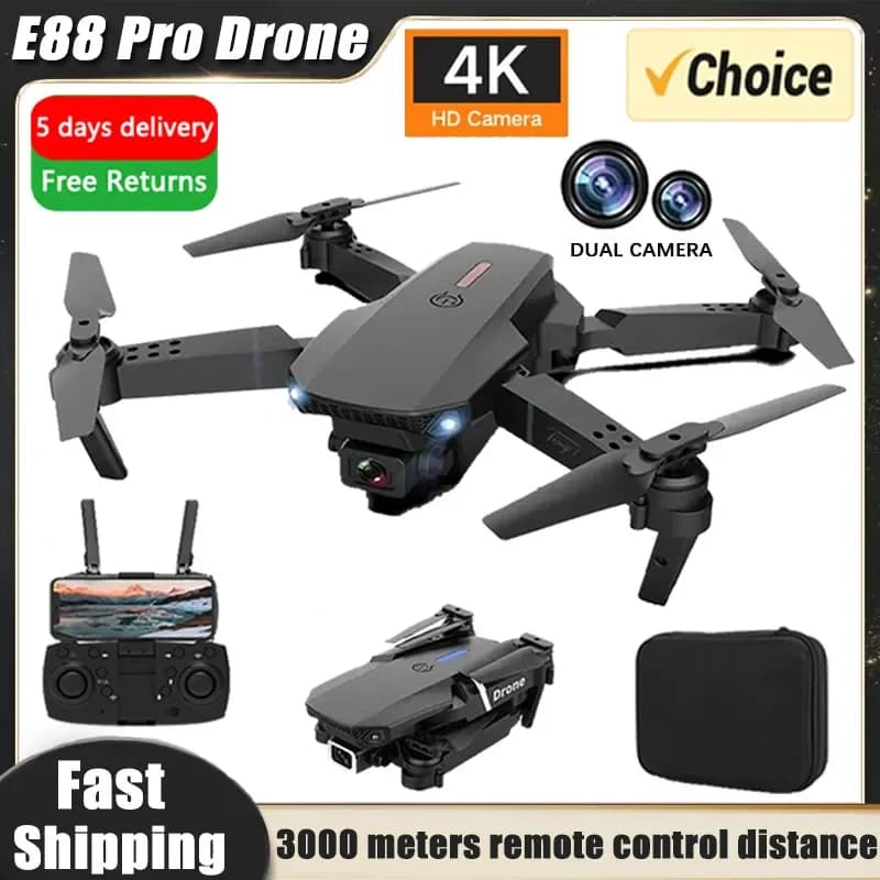 Nuovo E88Pro RC Drone 4K Professinal con 1080P grandangolare doppia fotocamera HD pieghevole elicottero RC WIFI FPV altezza tenere grembiule vendita