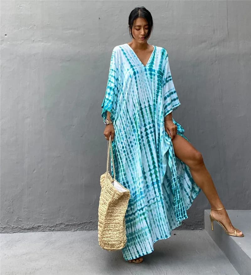 Women's Swimwear Strong Size Long Beach Copricostumi Caftano Casual Dress Swimwear