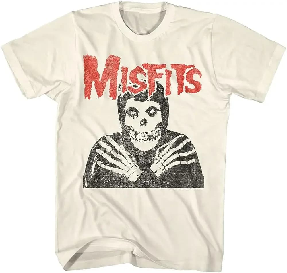 New Fashion Misfits style t-shirt Punk men's t-shirt with retro street skull pattern