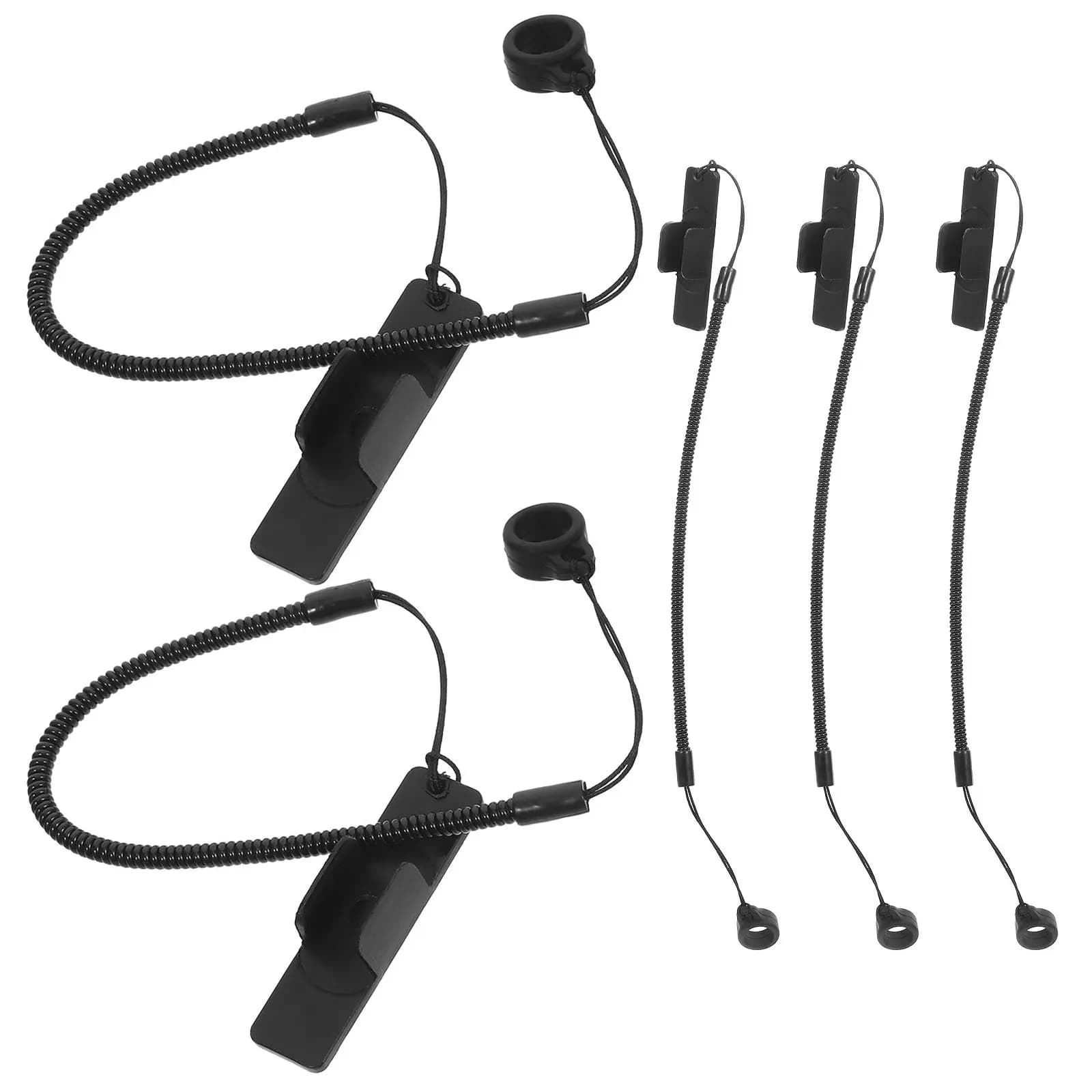 Set di 5 Supporti per Stilo con Cordino Elastico a Molla, Cinturino Antiscivolo per Penna, Cavo di Sicurezza per Tablet e Touchscreen