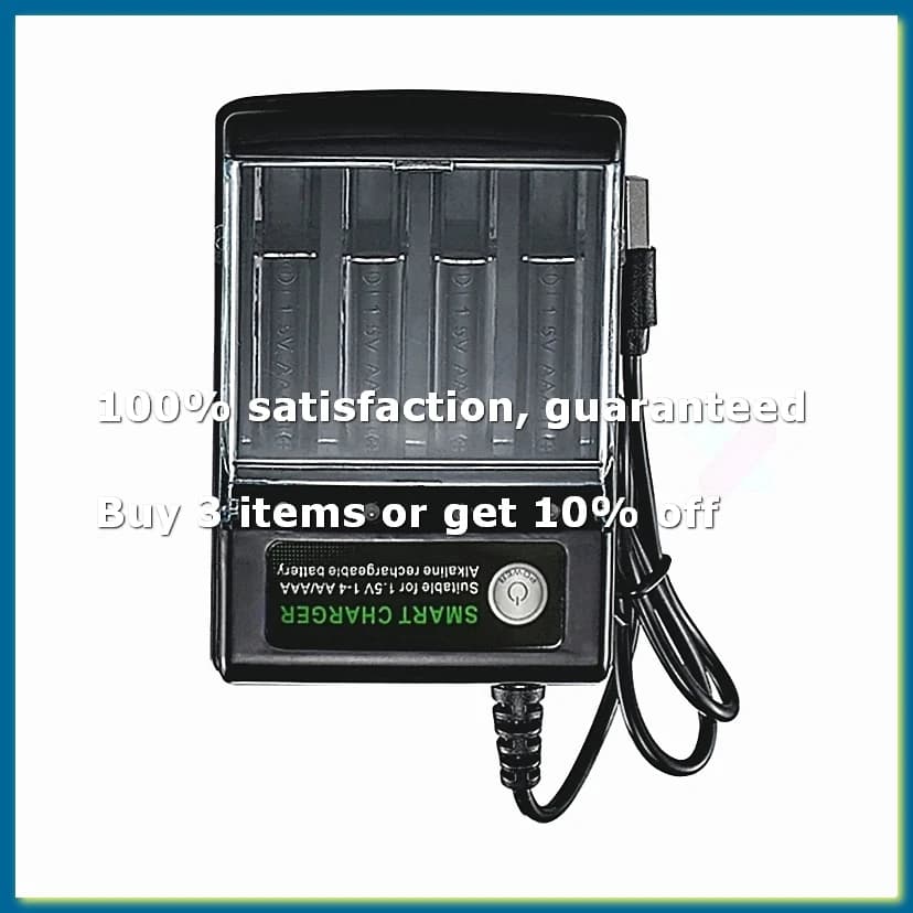 4 Slots Smart USB Battery Charger for Rechargeable Battery AA AAA AAAA 1.5V Alkaline 14500 10440 16340 10440 3.2V Charge-DTB3