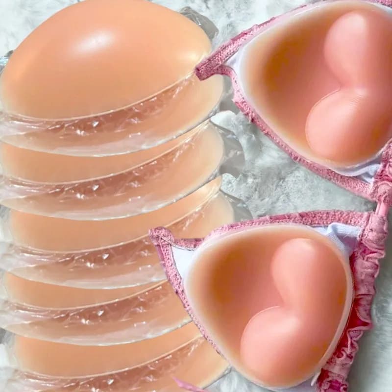 Cuscinetti in silicone push-up per seno, colore carne, per donna, copricapezzoli, inserti per bikini estivi, intimo per costumi da bagno, regali