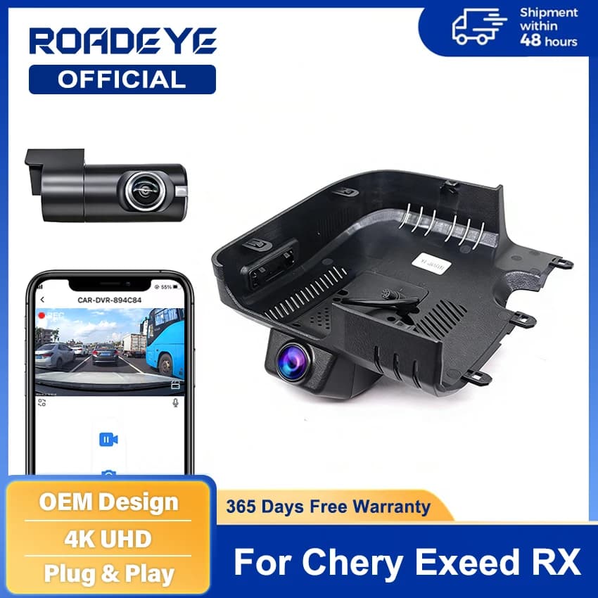 Wifi 4K Dash Cam per Chery Exeed RX Yaoguang Omoda C9 9 2023 2024 2025 DVR Anteriore Posteriore Auto Macchina Fotografica Plug and Play Videoregistratore