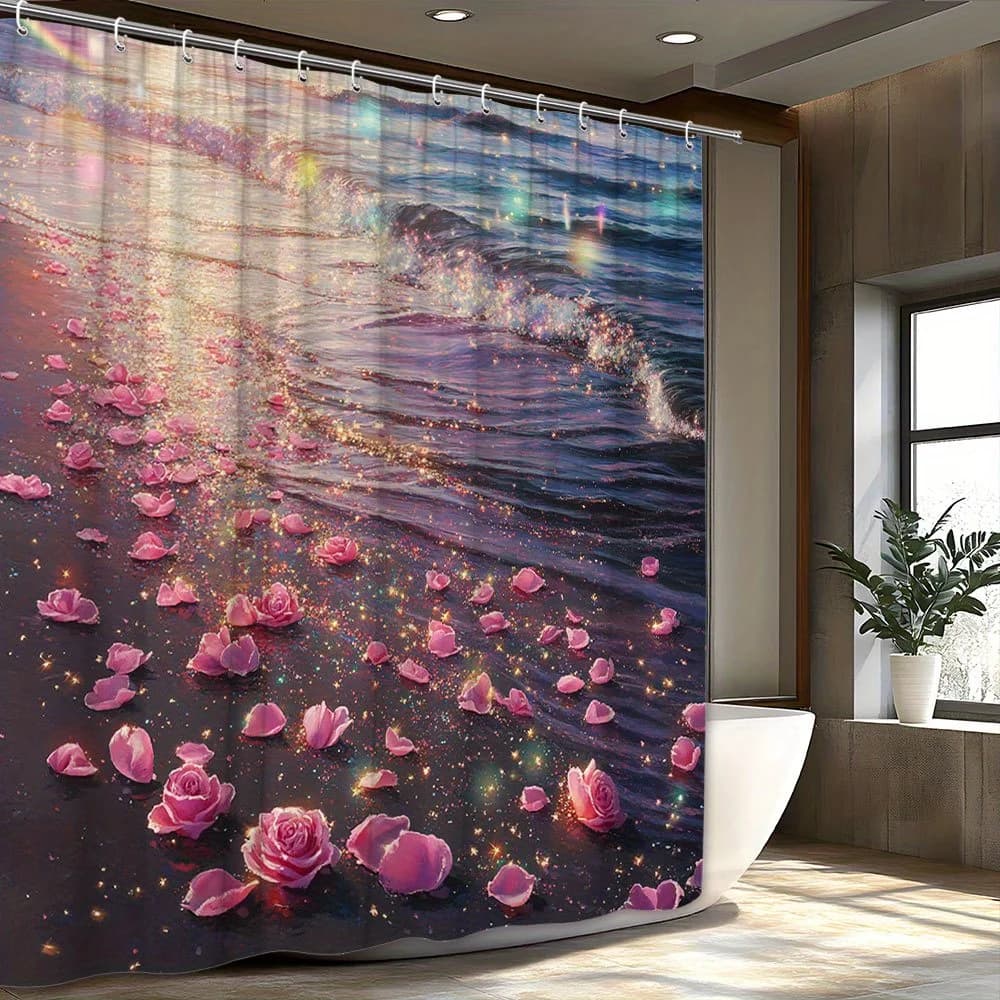 Una magica tenda da doccia con sinfonia oceanica: trasforma il tuo bagno in un paesaggio sognante con questo splendido design
