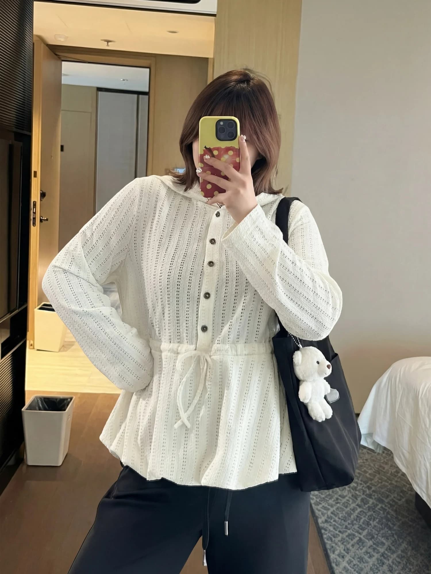 Felpa con cappuccio in maglia taglie forti, stile casual per il tempo libero, da donna, nuova collezione primavera, effetto snellente, 17002O, abbigliamento casual da interno
