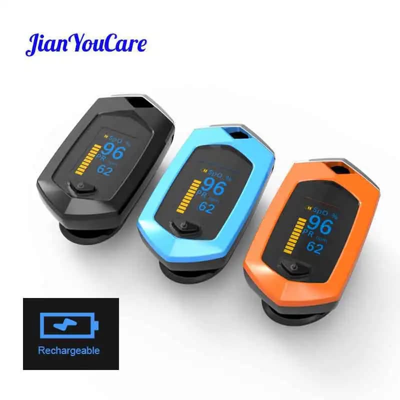 JianYouCare Portable OLED Rechargeable Toe Pulsoximeter De Dedo Blood Heart Rate Oxygen Saturation Meter SPO2