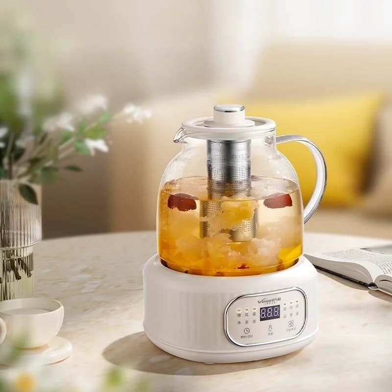 Full-Glass Multi-Function Health Pot, Home & Office Electric Kettle, Thermostatic Steaming & Boiling 24H Intelligent Appointment
