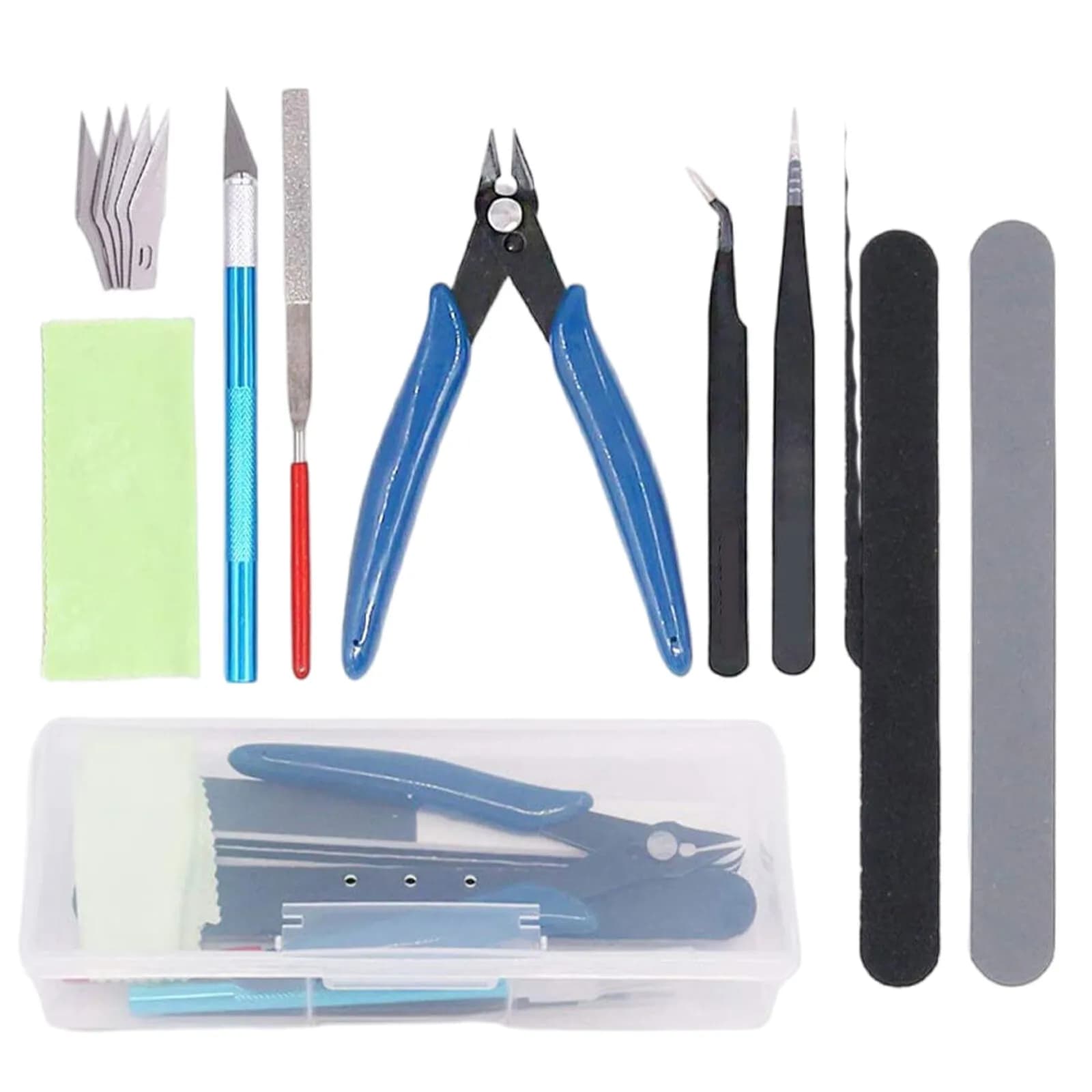 Kit di 9 Attrezzi per Modellismo Gundam, Set di Strumenti Base per Modellisti, per Modelli di Auto Gundam