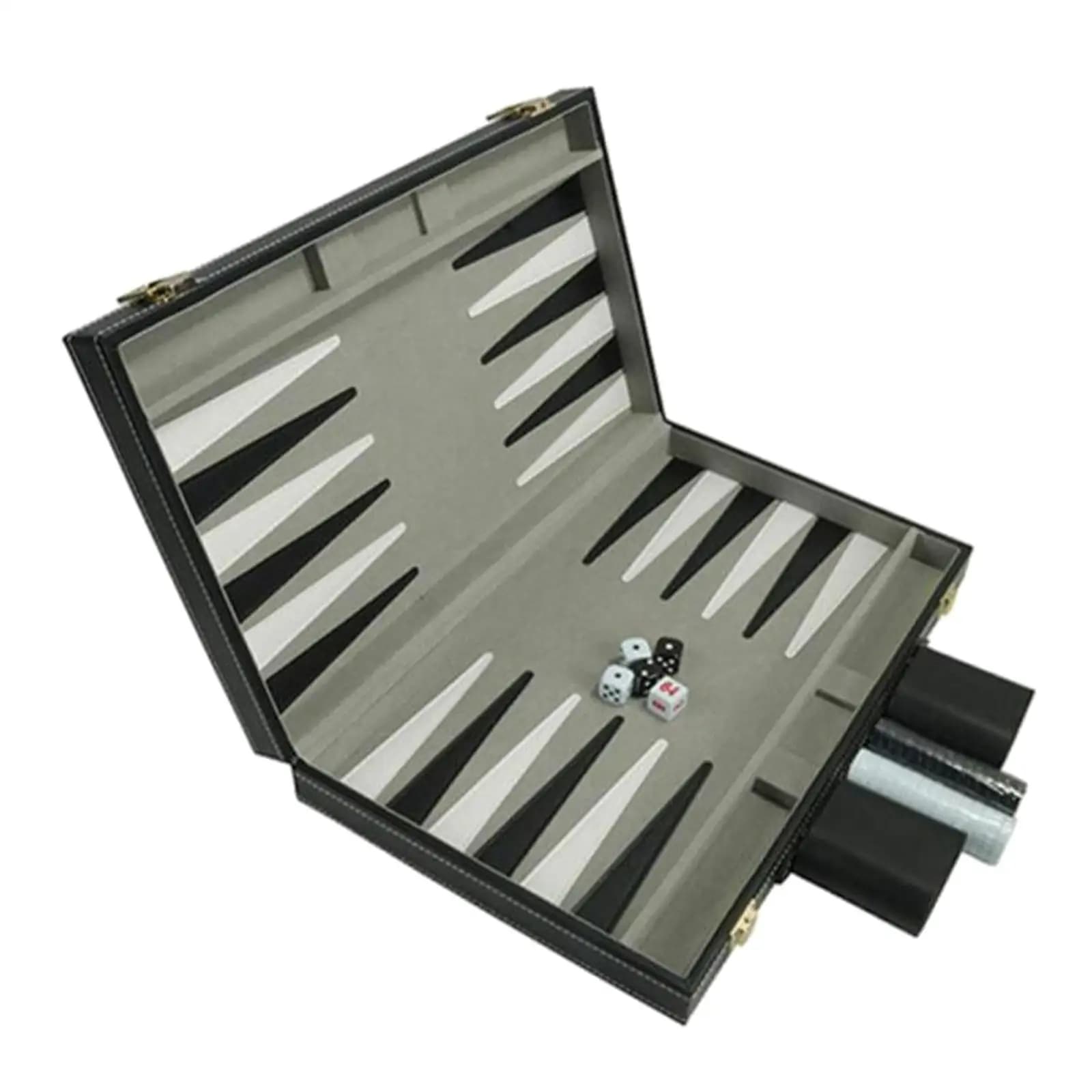 Set da Backgammon Pieghevole Premium da 15 Pollici con Custodia in Pelle PU, Portatile da Viaggio