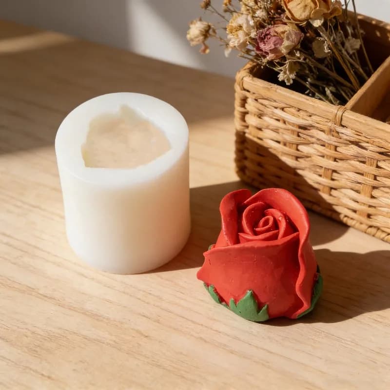 Stampo in Silicone a Forma di Rosa Classica 3D per Candele Aromaterapiche, Sapone, Gesso, Artigianato in Cemento, Regalo per San Valentino