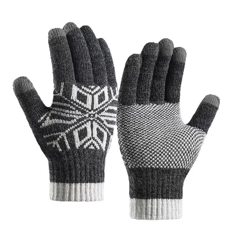 Autumn Winter Motorcycle Gloves Double-layer Touch Screen Thick Velvet Knit Outdoor Motorcycle Accessories Cold Resistant Gloves