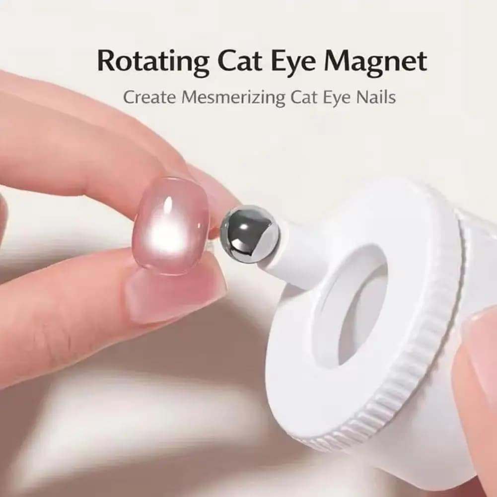 Magnete Rotante Super Potente Effetto Occhio di Gatto per Effetti Luminosi Laterali, Magnete Rotondo Automatico per Smalto Gel e Nail Art
