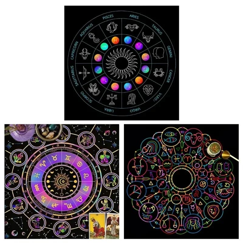 Moonphase Tarot Card tovaglia Altars Cloth Astrologys Divinations Tapestry