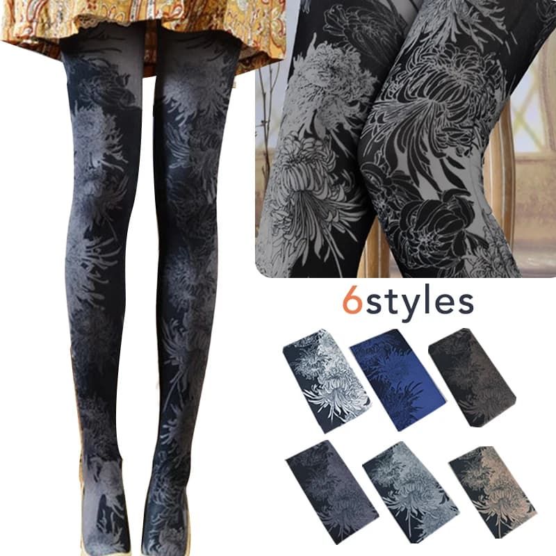 Collant stampato da donna Primavera Autunno Harajuku Calza Leggings Pantaloni basic skinny Pantaloni Lolita elasticizzati a vita alta