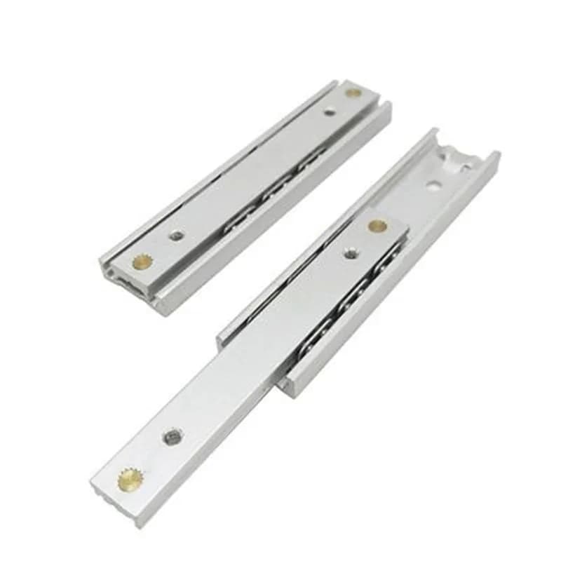 1 paia/lotto Mini breve in alluminio 2 volte cuscinetto a sfere cassetto scorrevole gioielli scatola regalo elettronico del prodotto