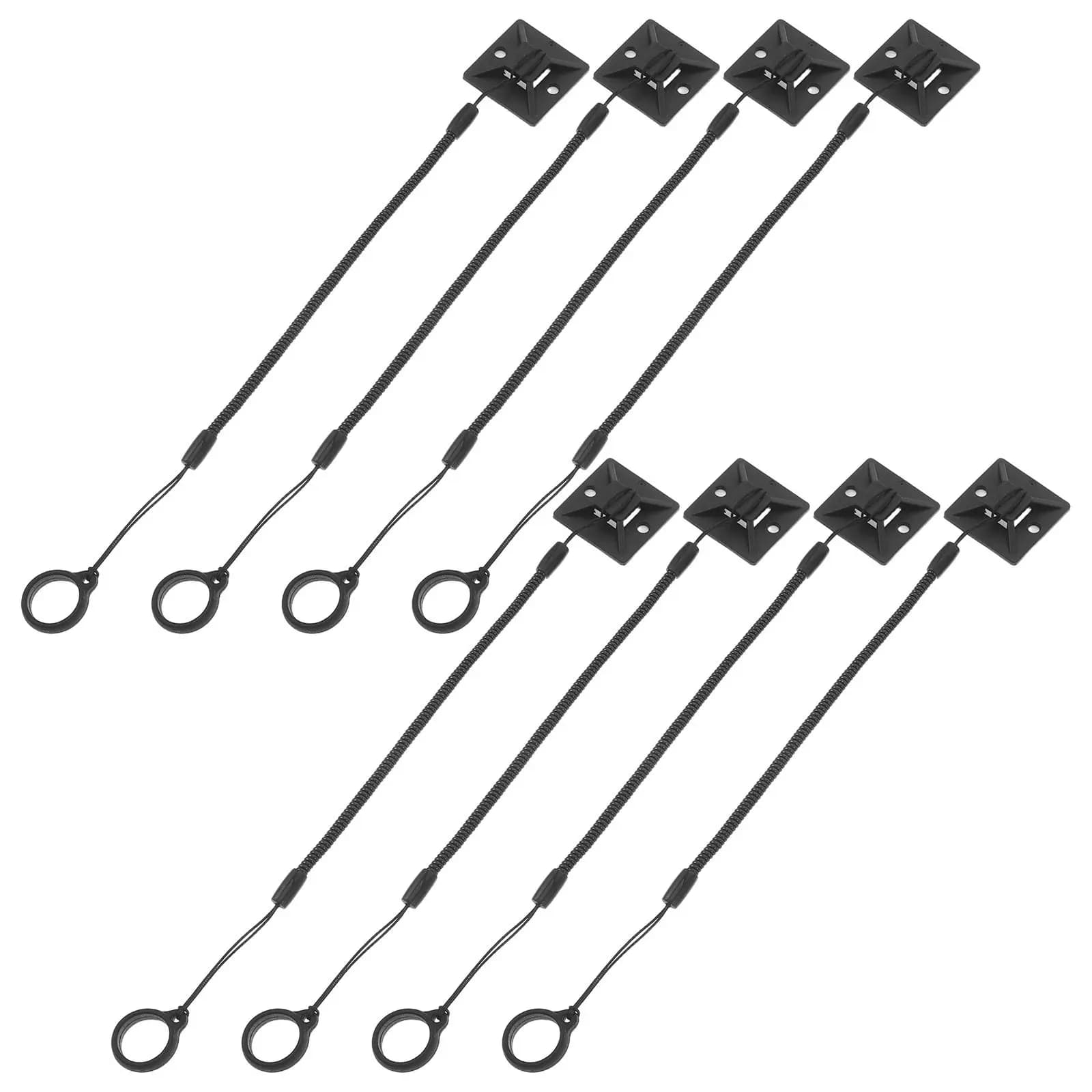 Set di 8 Portapenne con Cordino a Spirale Antiscivolo, Elastico e Retrattile per Tablet, Blocco Note, Ufficio, Scuola e Disegno