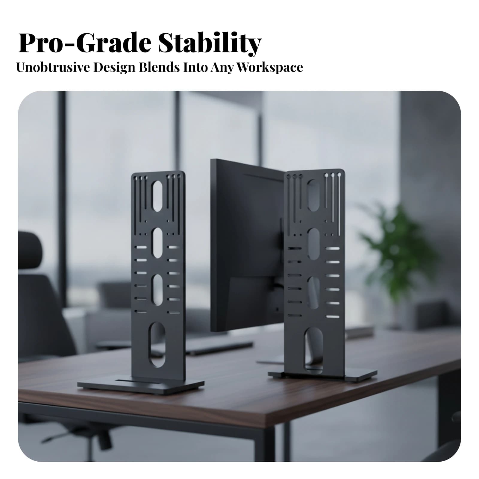 Stand Space-Saving Steel Monitor Stand with VESA Mount VESA Monitor Desk Mount Slim for Office Workers