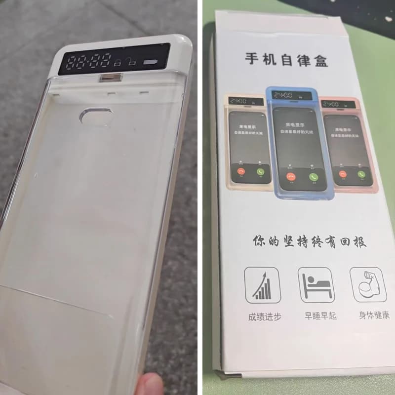 Cassetta di sicurezza per smartphone con display LCD Borsa per timer Custodia di sicurezza per telefono cellulare portatile Cassetta di sicurezza per autodisciplina per telefono cellulare