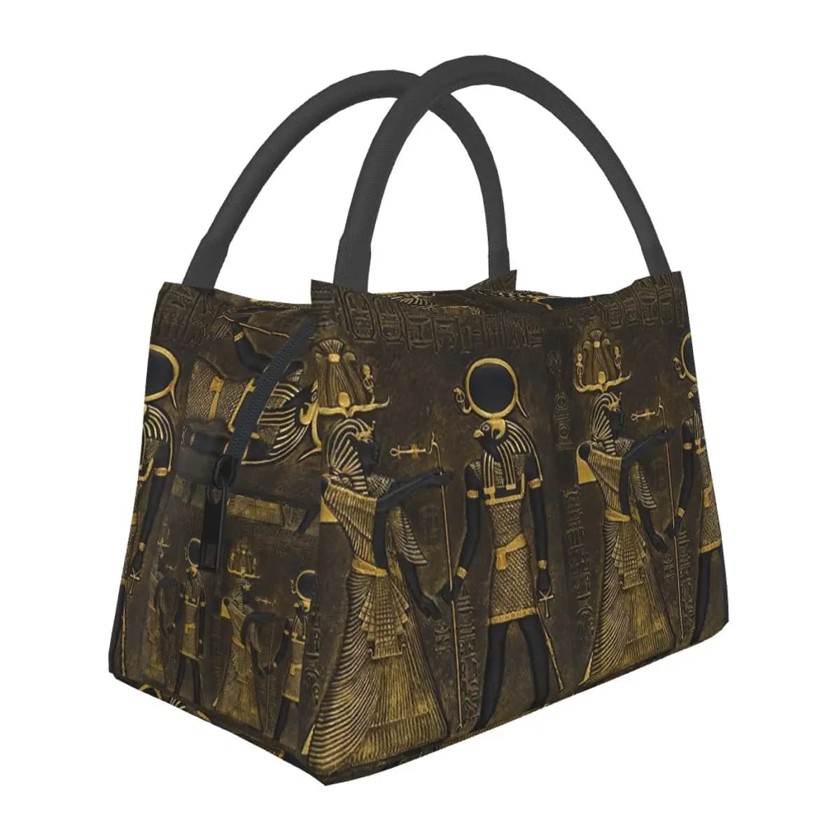Borsa termica per il pranzo con il dio egizio Horus e Anubis, contenitore per alimenti, borsa termica per il pranzo, stile faraone egiziano