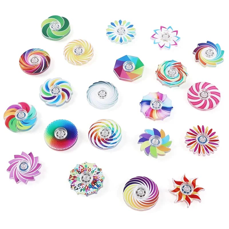 10/20 Pezzi Mini Fidget Spinner Arcobaleno Antistress, Riempitivo per Sacchetti Regalo, Gioco per Feste a Tema, Regalo di Compleanno, Bomboniera, Premio per la Classe
