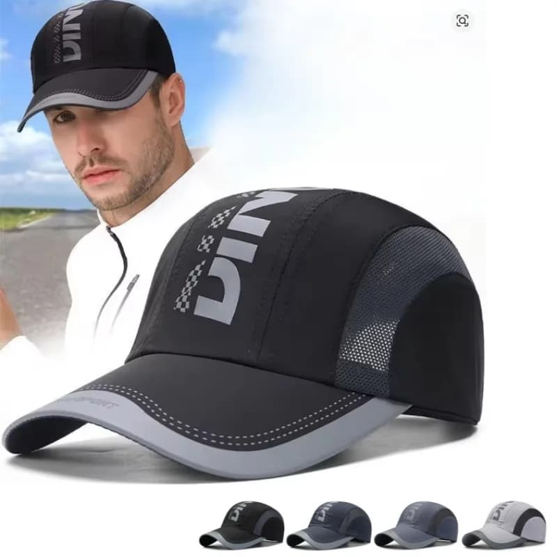 Cappello da Golf/Baseball con Stampa Lettere, Asciugatura Rapida, Traspirante in Rete, Anti-UV, Cappello da Sole Estivo per Pesca, Ciclismo, Sport, Corsa, Berretto da Club con Visiera