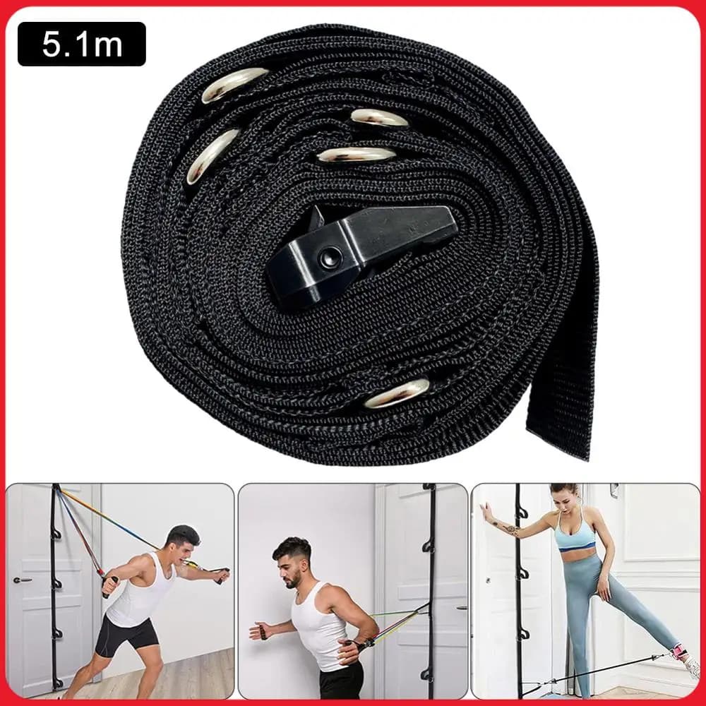 Anchor Belt for Door with Resistance Clamps, Layer for Training, 5 Anchor Points for Men and Women