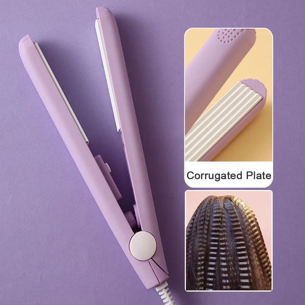 2024 Best Sell Mini Hair Bigodino Soft Steak Iron Plate Curling Corrugated Plate Pro Hair Electric Folder for All Hair Lengths