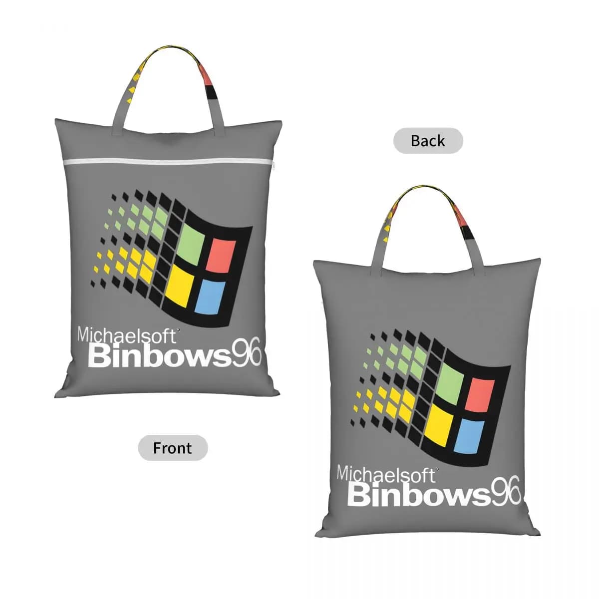 Windows 95 Geeks Nerd Mesh Travel Laundry Bag Waterproof Reusable Dirty Clothes Pouch Gym Yoga Camping Washing Basket