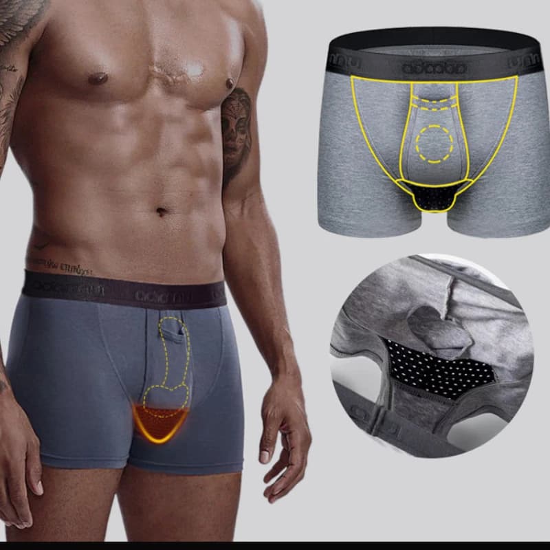 4pcs Men's underwear scrotal pouch function gun bullet separation U convex physiological men's four cornered pants