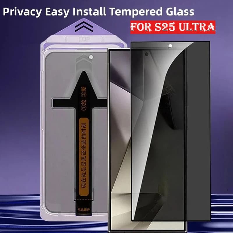 2PCSVetro temperato per Samsung Galaxy S25 Edge Plus S24 S23 S22 Protezione schermo senza polvere in vetro per installazione ultra facile