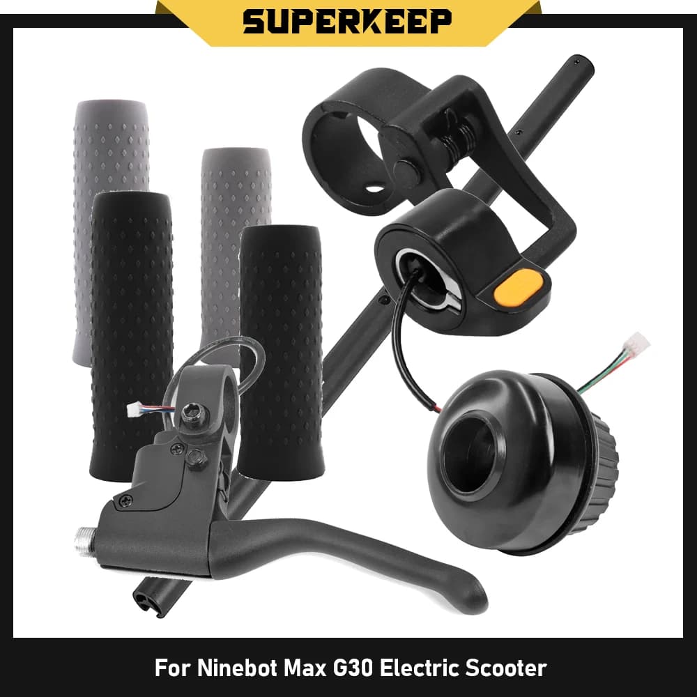 For Ninebot Max G30 Electric Scooter Crossbar Handlebar Part Bell Hook Brake Lever Handle Cover Thumb Throttle Accessories