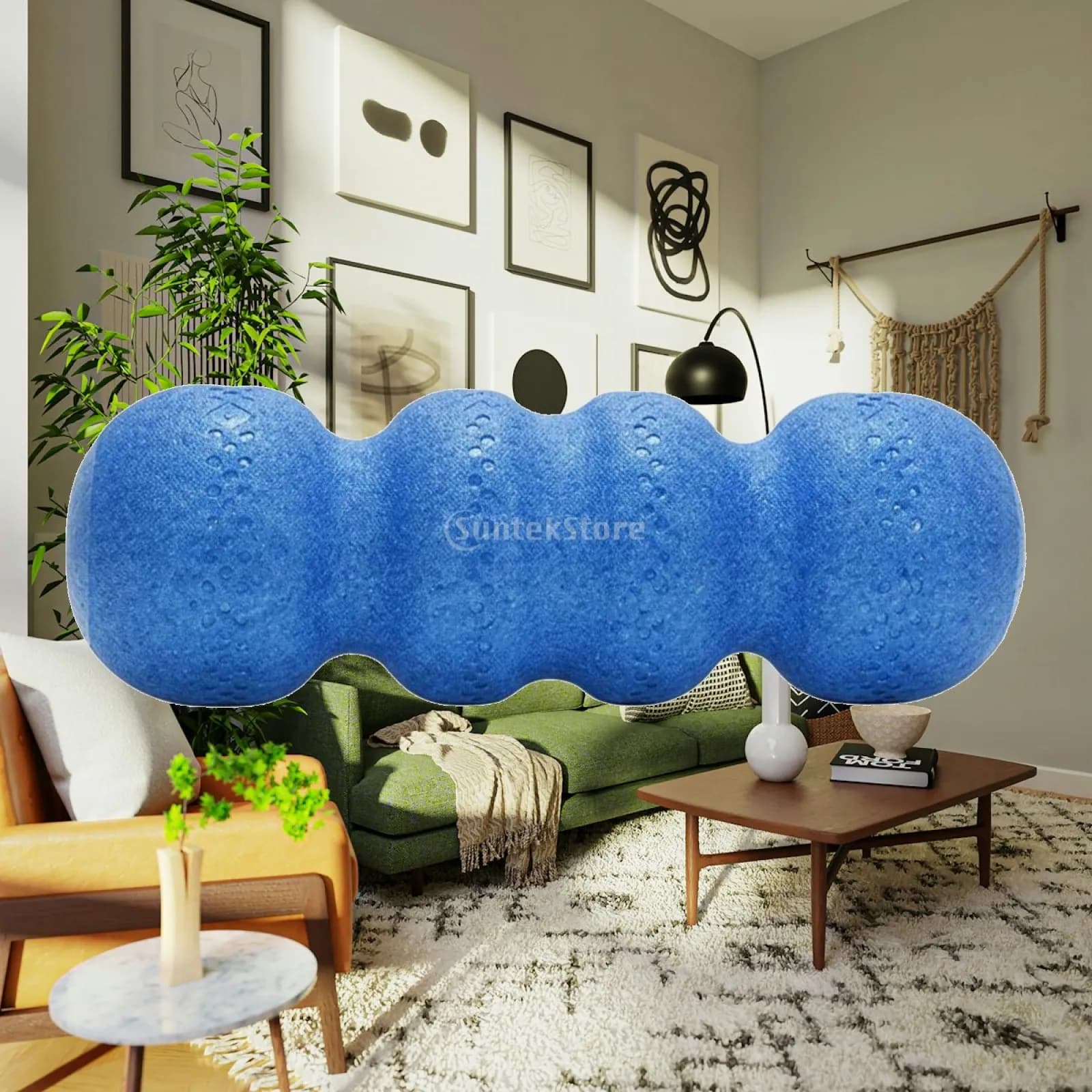 Expanded Polypropylene Foam Roller Textured Massage Roller Yoga Fitness Equipment for Back Neck and Leg Stretching