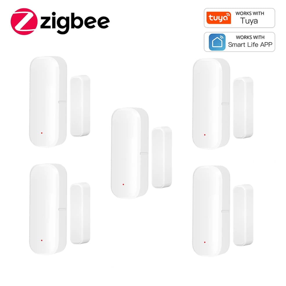 Sensore per porte e finestre Tuya Zigbee 3.0, rilevatore magnetico di apertura/chiusura, sicurezza domestica intelligente, compatibile con Hub Smart Life Z2M