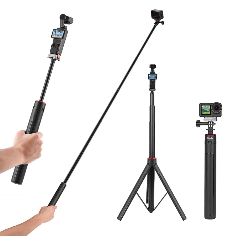 Bastone Selfie con Treppiede Estensibile e Accessori per Vlogging, Compatibile con Insta360 X5 Action 4/Pocket 3