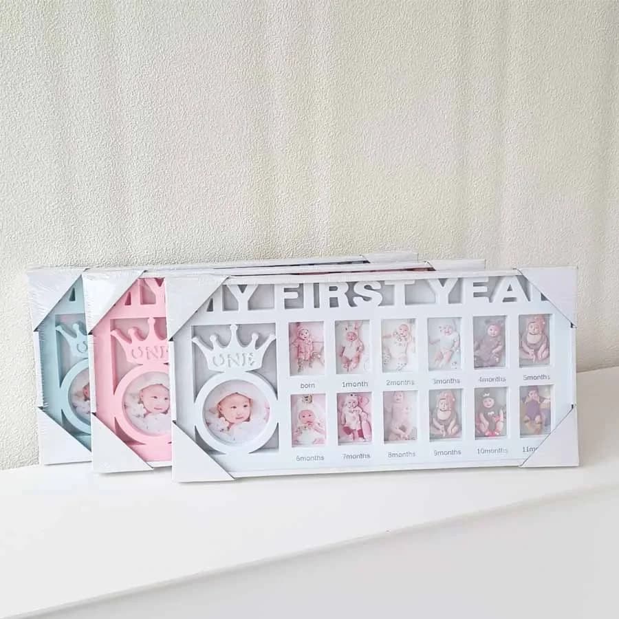 Cornice per la crescita del bambino Souvenir Cornice per il primo anno del neonato 0-12 mesi Regalo per la festa della mamma del bambino