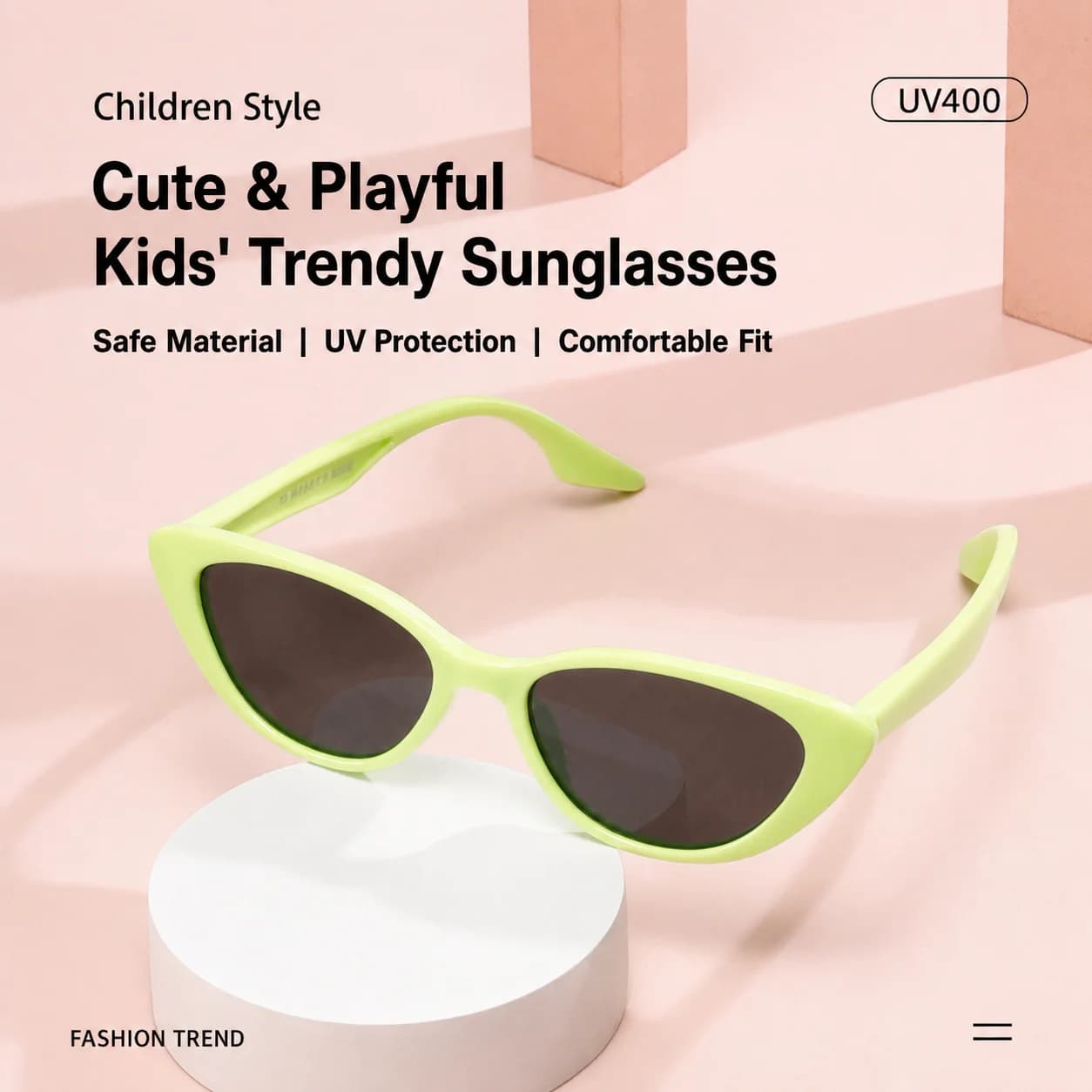 Occhiali da sole alla moda per bambini, montatura in silicone UV400, occhiali da sole polarizzati, occhiali antiscivolo UV400 per il palcoscenico