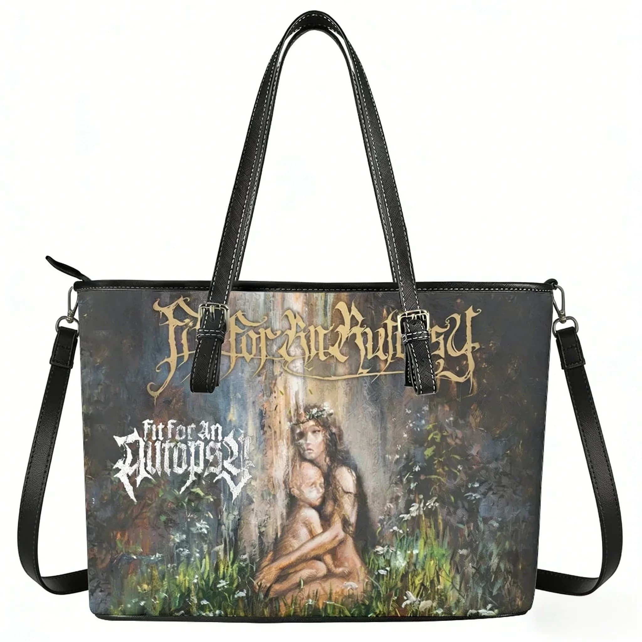 Fit for an Autopsy Band Custom Handbag Womens Mens Personalized Tote Bag Shoulder Bag Business Leather Purse Travel Bag Gift