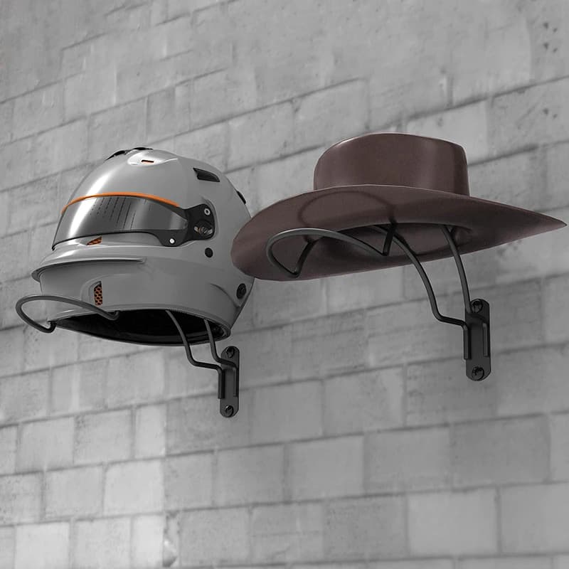 1 pz supporto per casco da parete gancio porta cappello in metallo portaoggetti e espositore per caschi da moto e da rugby equestri