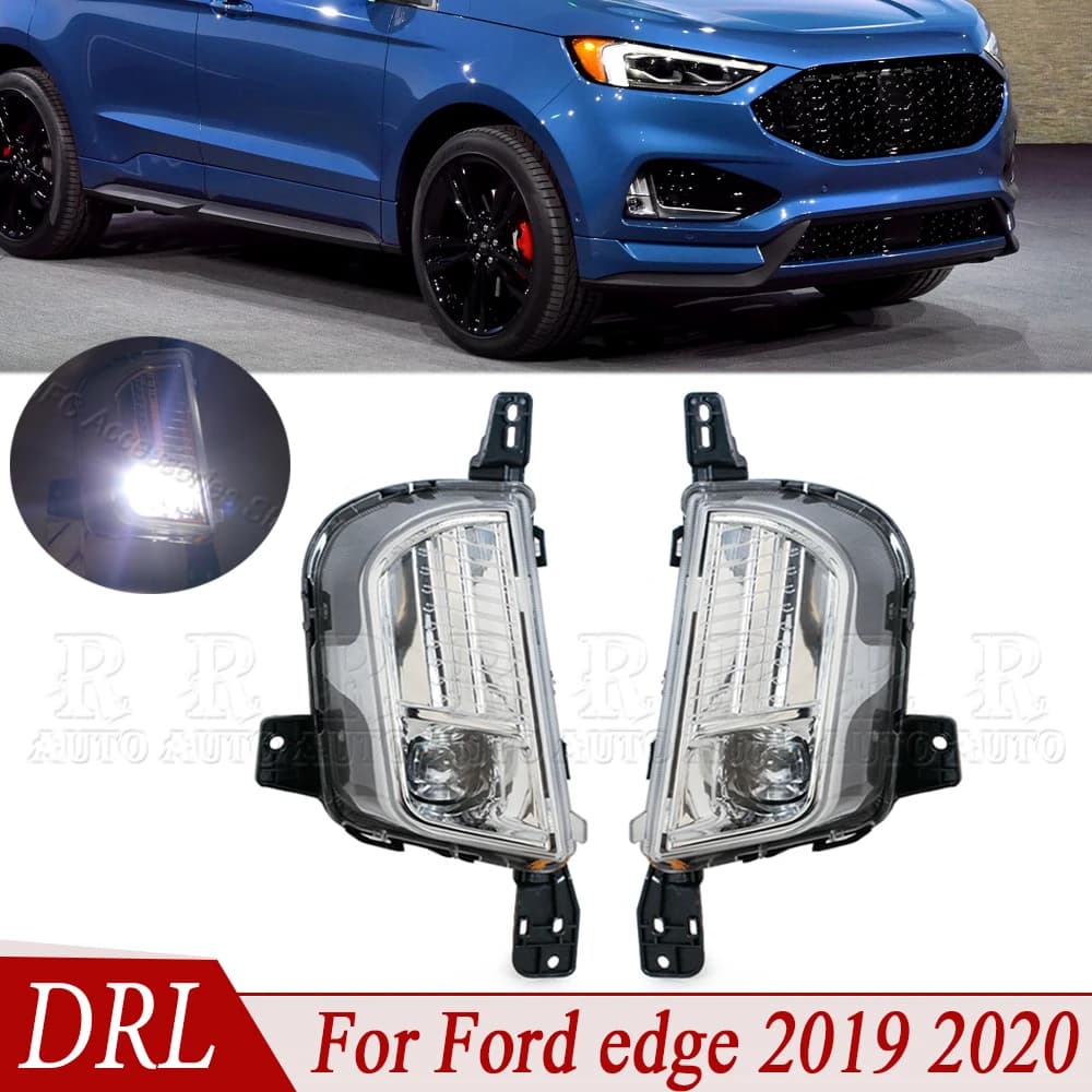 Auto Daylight Car Accessories Front bumper LED DRL Fendinebbia Guide Fendinebbia Headlight for Ford Edge 2019 2020