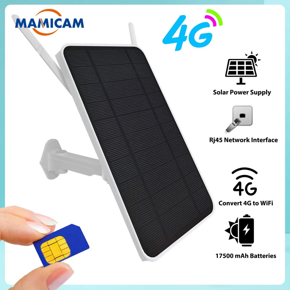 6W 10W 15W 4G Router solare Ripetitore WiFi Alimentato ad energia solare 50M Gamma WiFi IP66 Impermeabile Totale 17500mAh Batterie