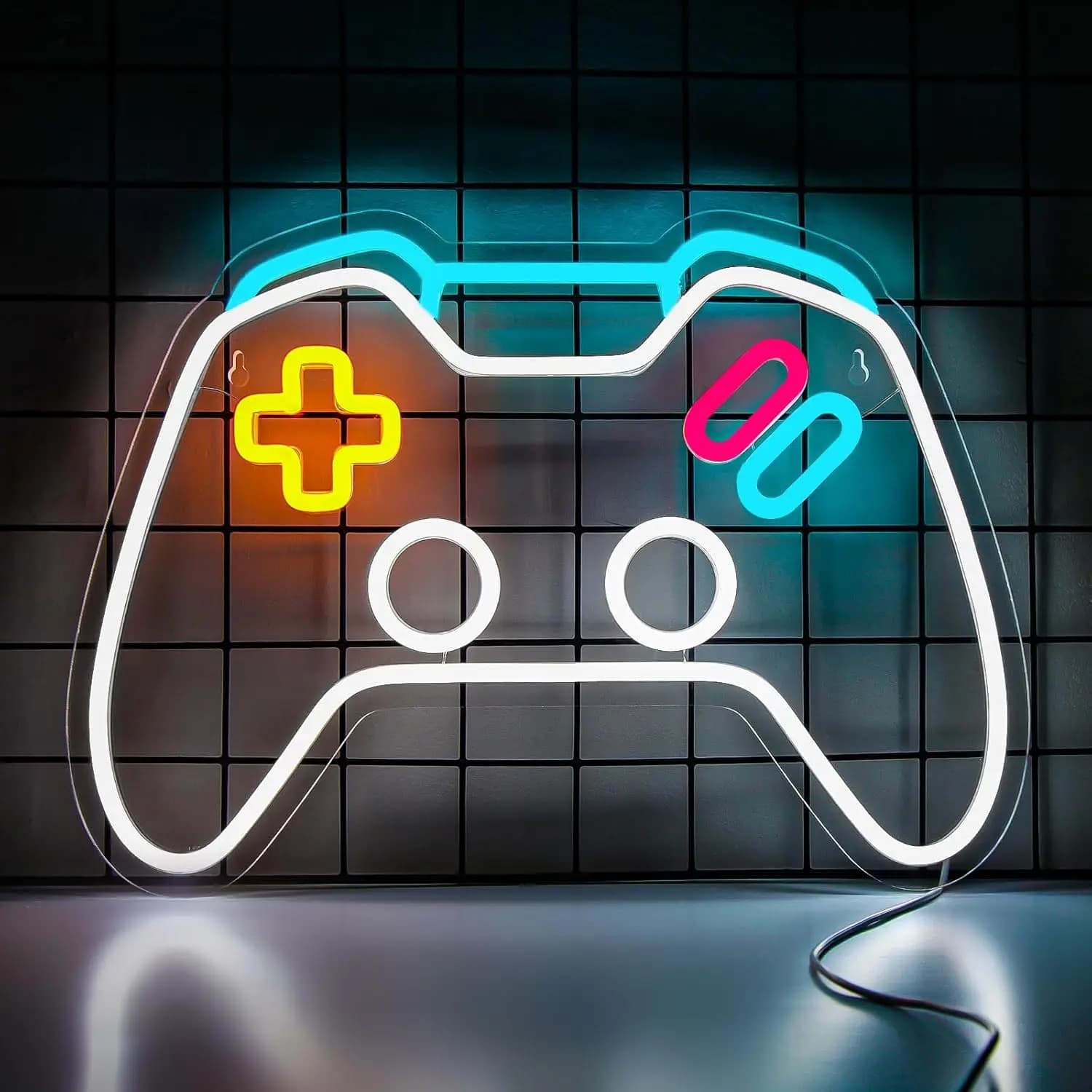 Insegna al Neon a LED USB Dimmerabile a Forma di Controller di Gioco per Feste, Bar, Sala Giochi, Decorazione Camera da Letto, Regalo di Compleanno, Luce da Parete