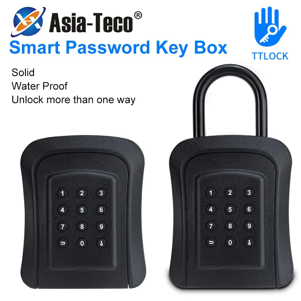 TTLock Wireless Key Box Waterproof Key Safe Security Intelligent Password Storage Box TTLock APP Unlock Anti-theft Pad Lock