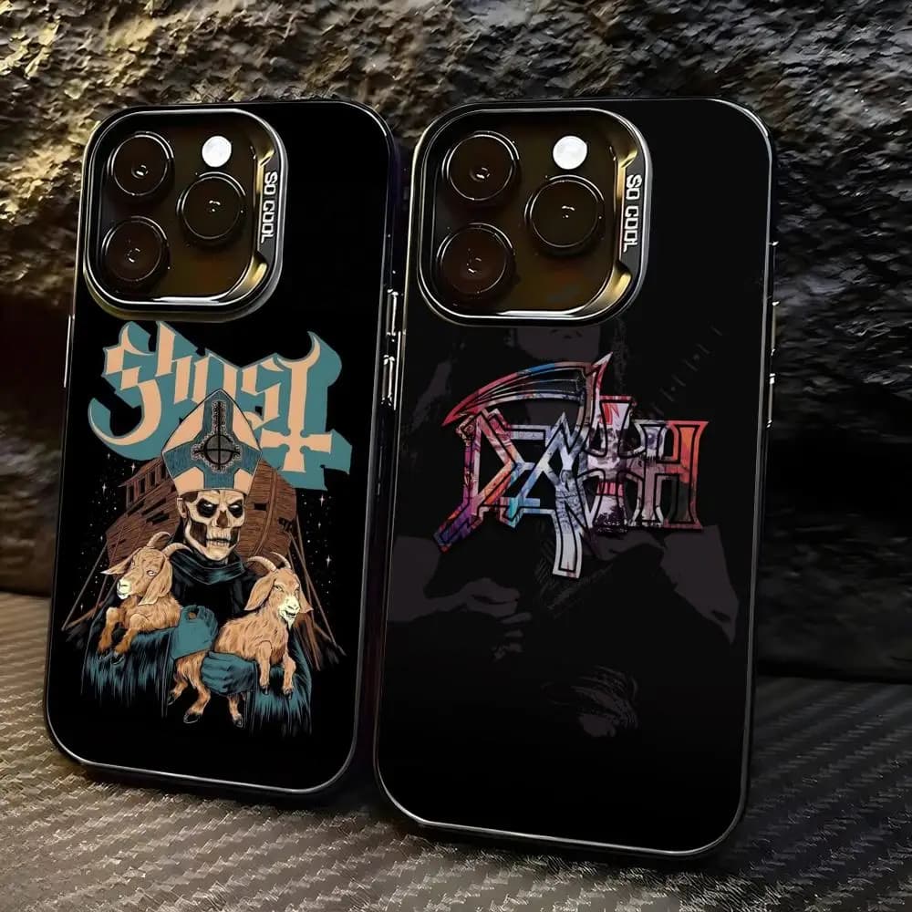 Hot Rock Band G-Ghost B.C Phone Case For lMDColor Silver Shell For lPhone 17 16 e 15 14 13 12 11 Pro Max Plus