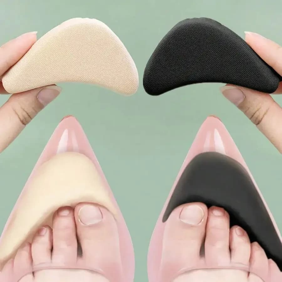 2pcs women's sponge forefoot inserts for pain relief, size adjustment, enhanced fit and comfort in heels, boots, shoes