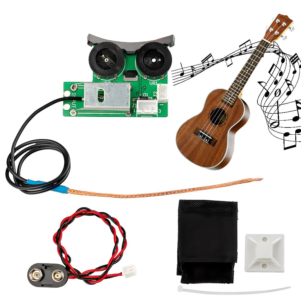 VT1 Coda Nail Pickup Sistema di pickup per chitarra acustica Sintonizzatore fai da te Pickup piezoelettrico per chitarra acustica Ukulele classica VT1