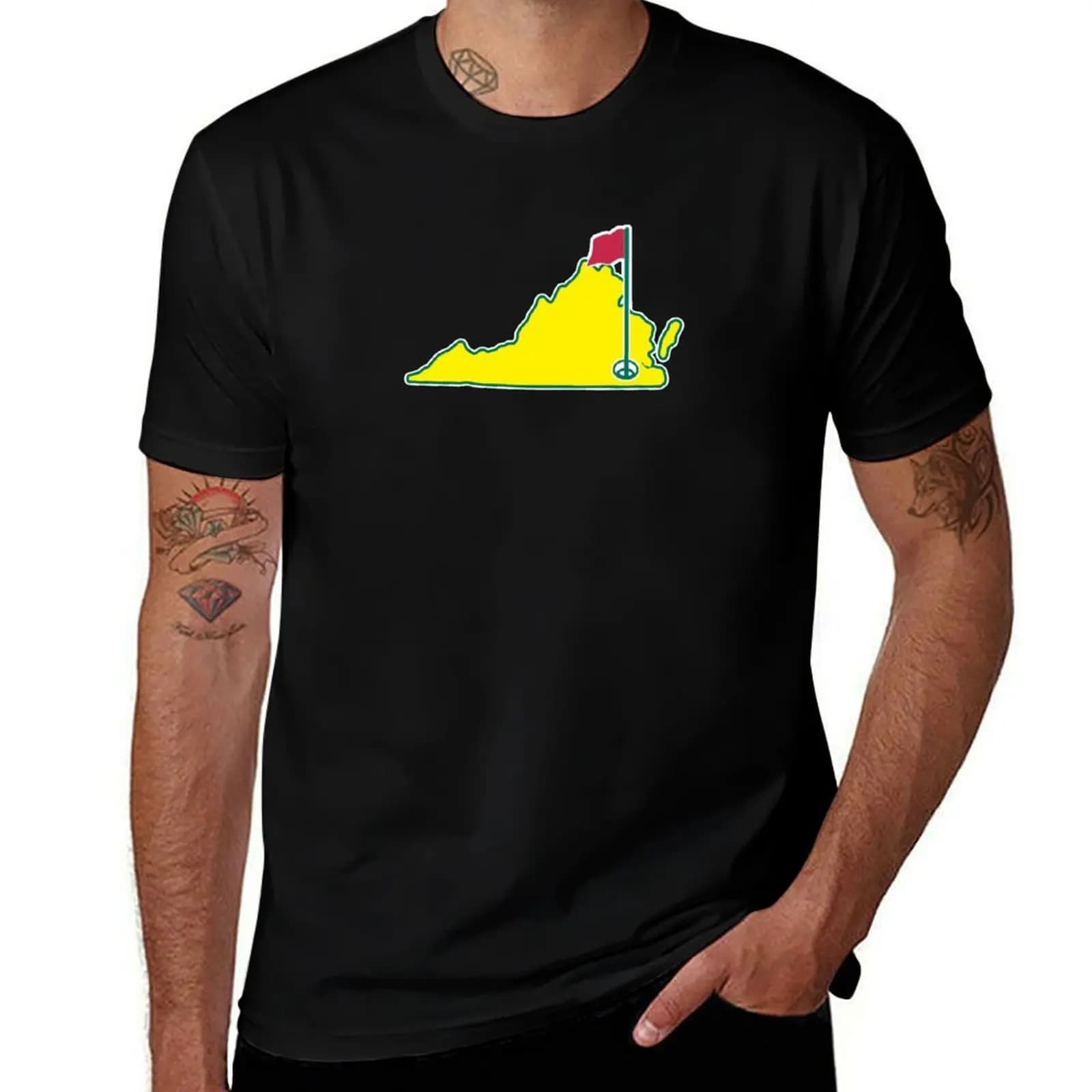 T-shirt Virginia Golf in cotone morbido casual a maniche corte
