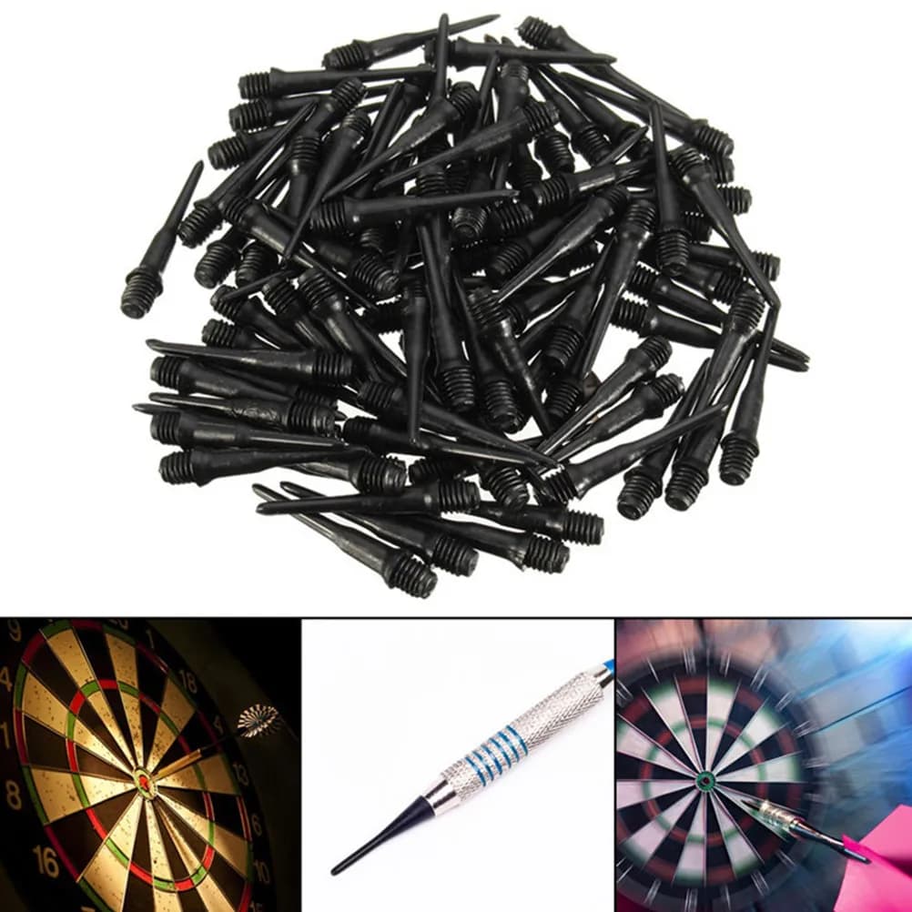 100Pcs Spiral Thread Dart Tips Soft Point Replacement Head Accessories for Electronic and Traditional Dart Sets