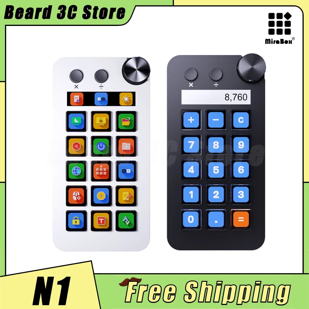 Mirabox N1 Stream Deck Visual Macro Keyboard LCD Button 15Key Live Content Creation Controller Stream Dock With Screen Custom